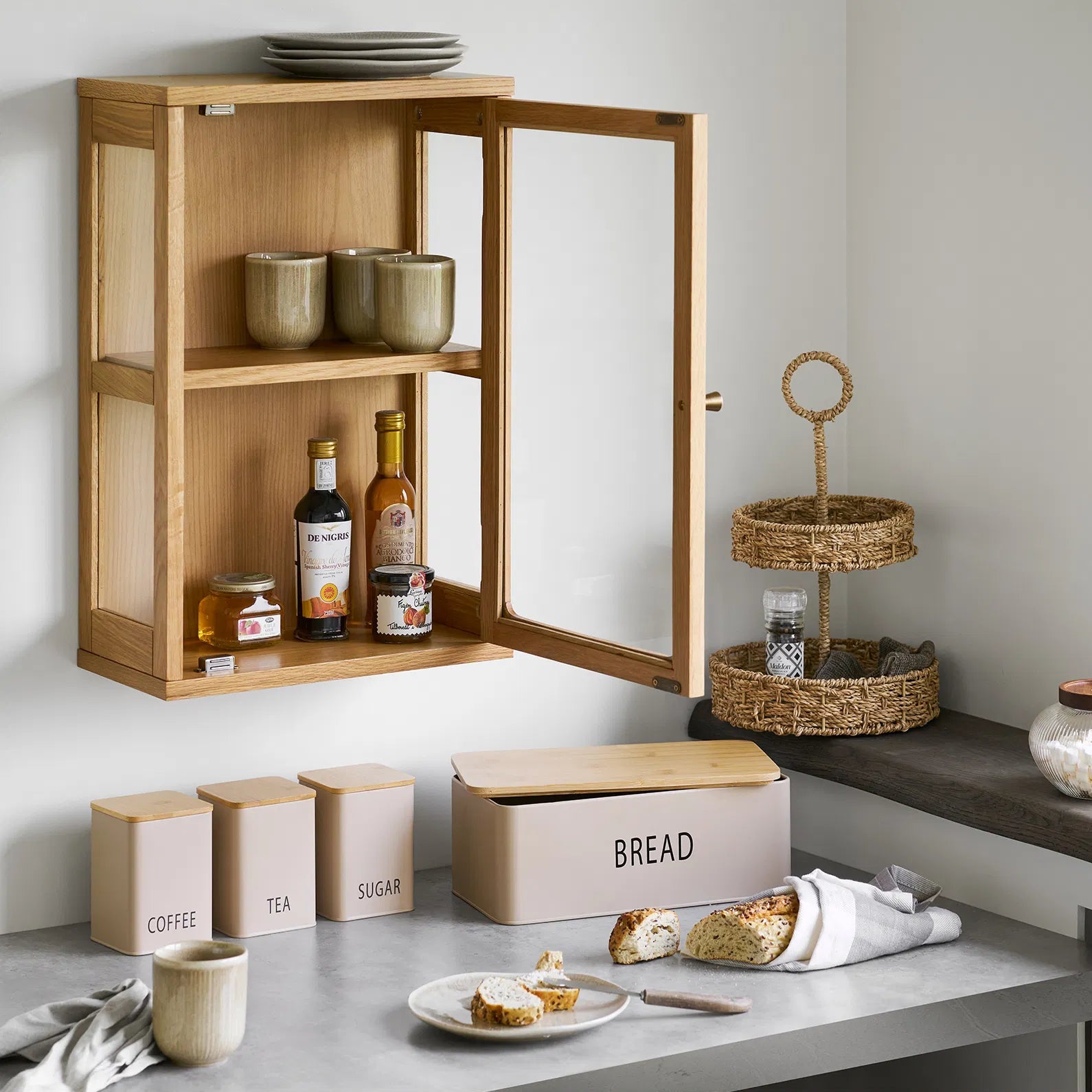 BERO | 'סט קפה תה סוכר וקופסת לחם בגוון בז - KUALA