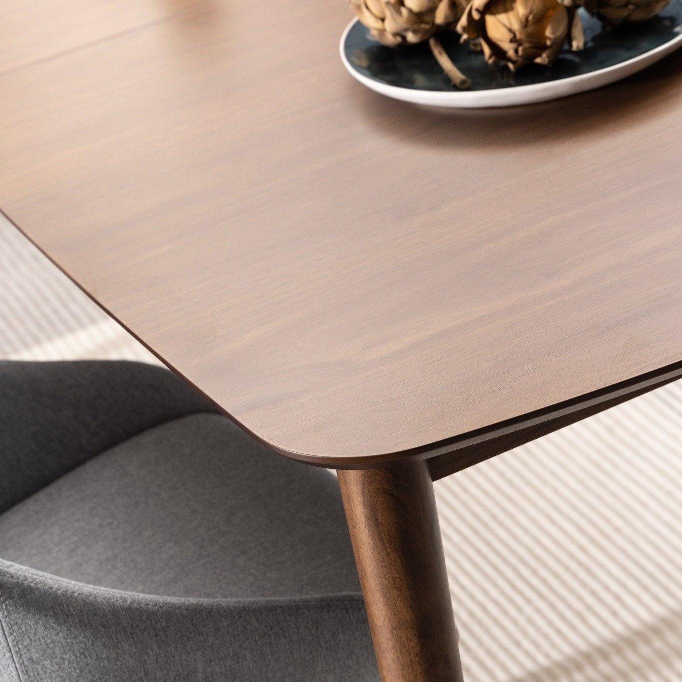 SASINE | שולחן אוכל מלבני 180/90 ס"מ, נפתח ל-219 ס"מ, עד 10 סועדים