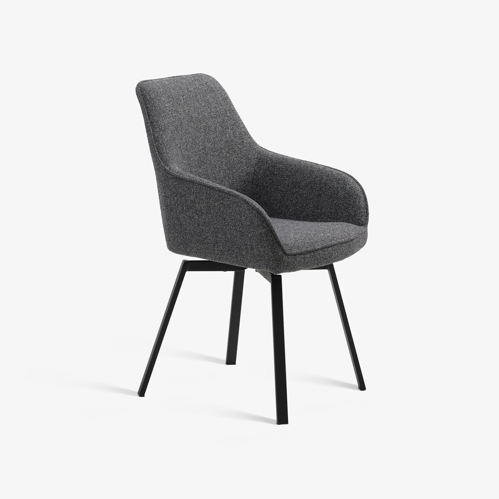 TYLER | כיסא מודרני מרופד, גוון אפור כהה