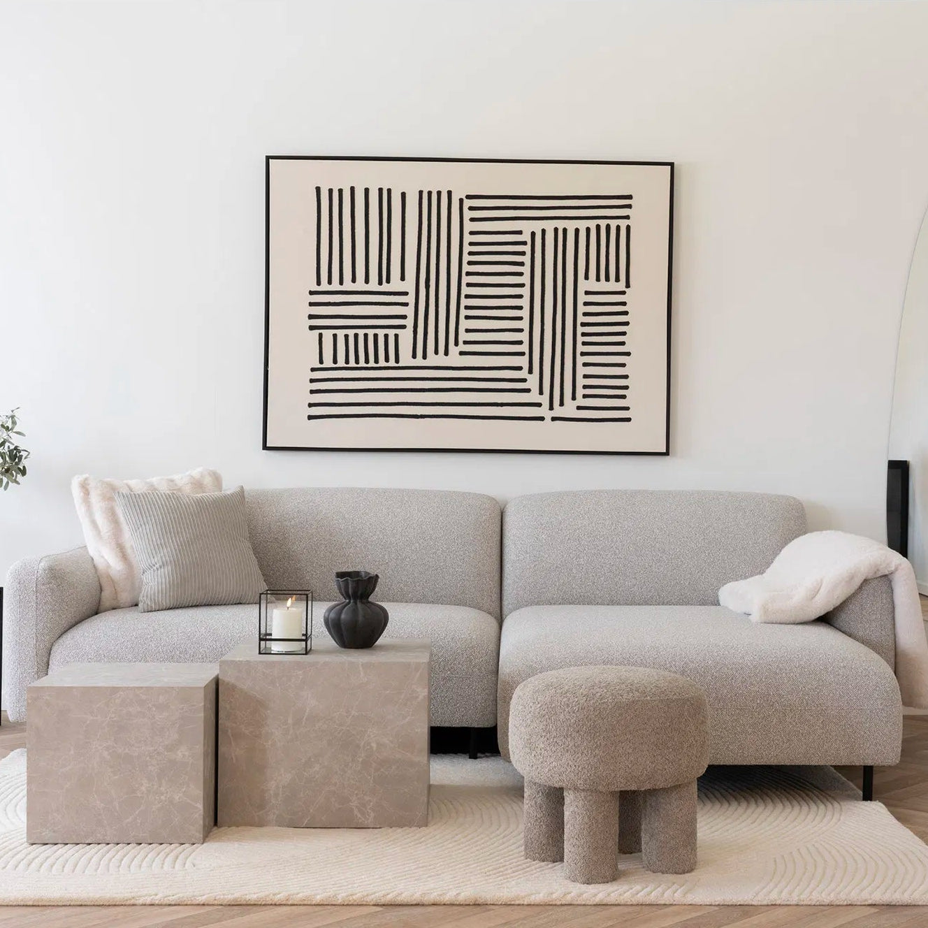 POLE | פריט דיגיטלי מופשט במסגרת עץ, 14000 ס"מ - KUALA