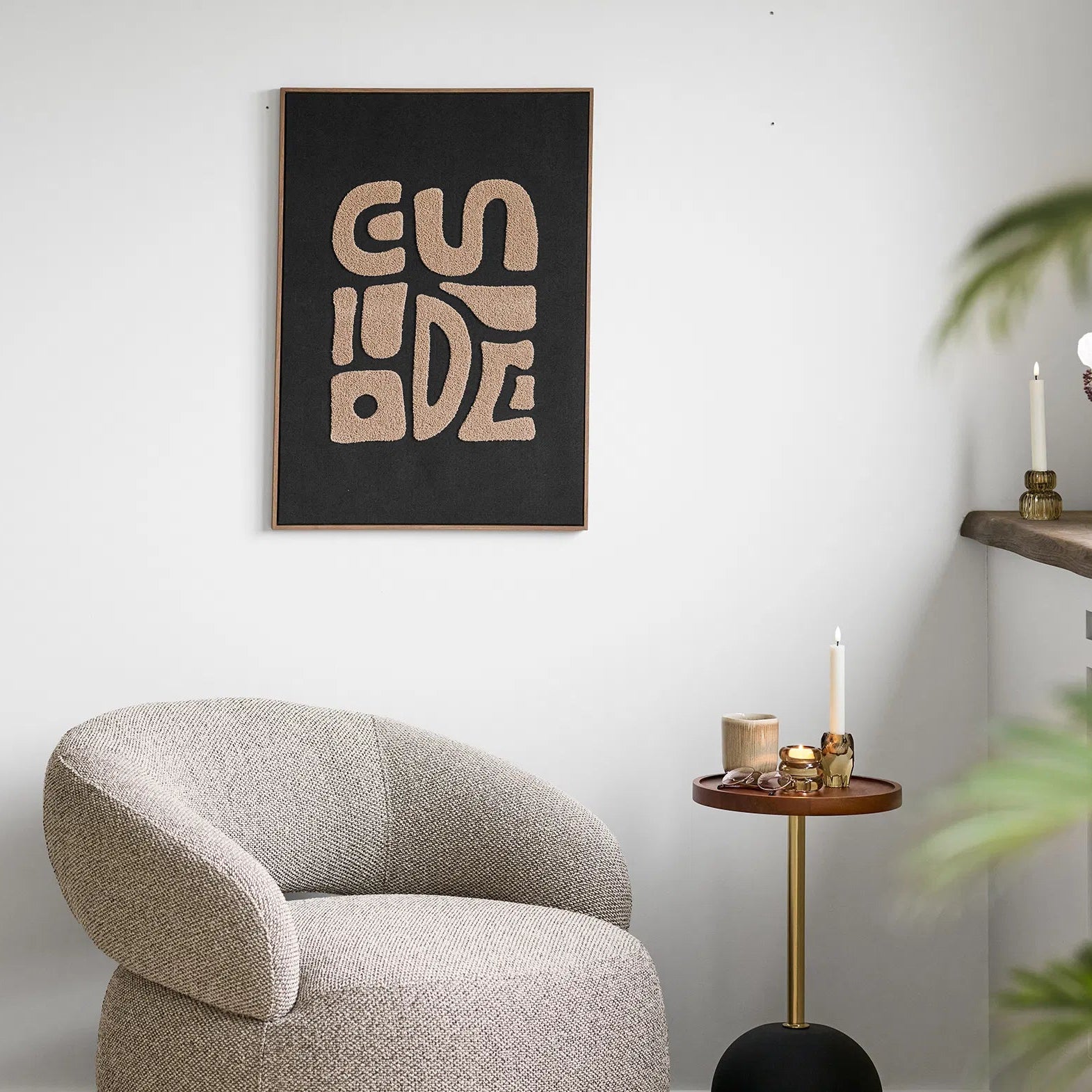 BJEL | תמונת קיר דקורטיבית עם מסגרת עץ, 700 ס"מ - KUALA