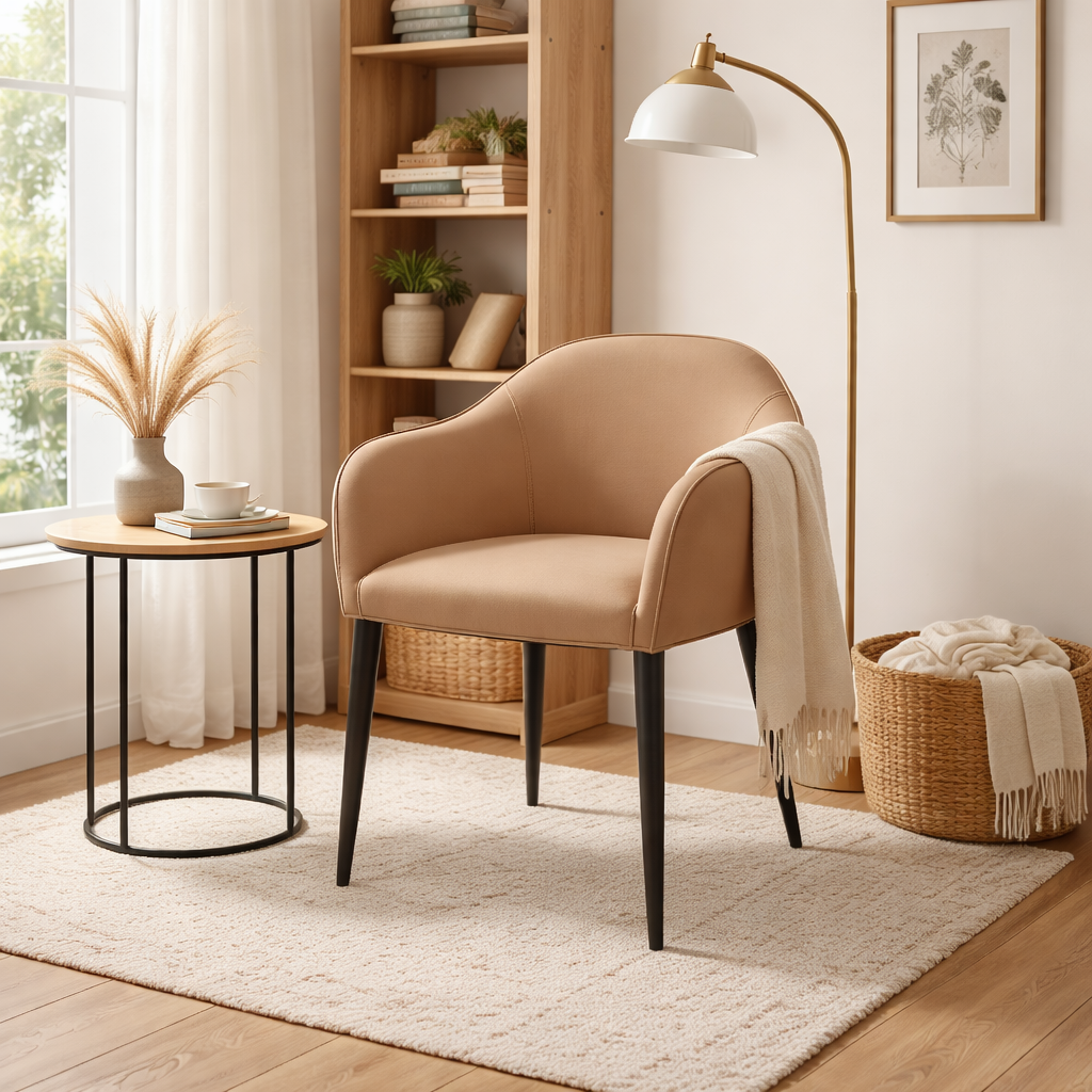 SONDORA | כורסא מעוצבת מרופדת בבד דמוי עור