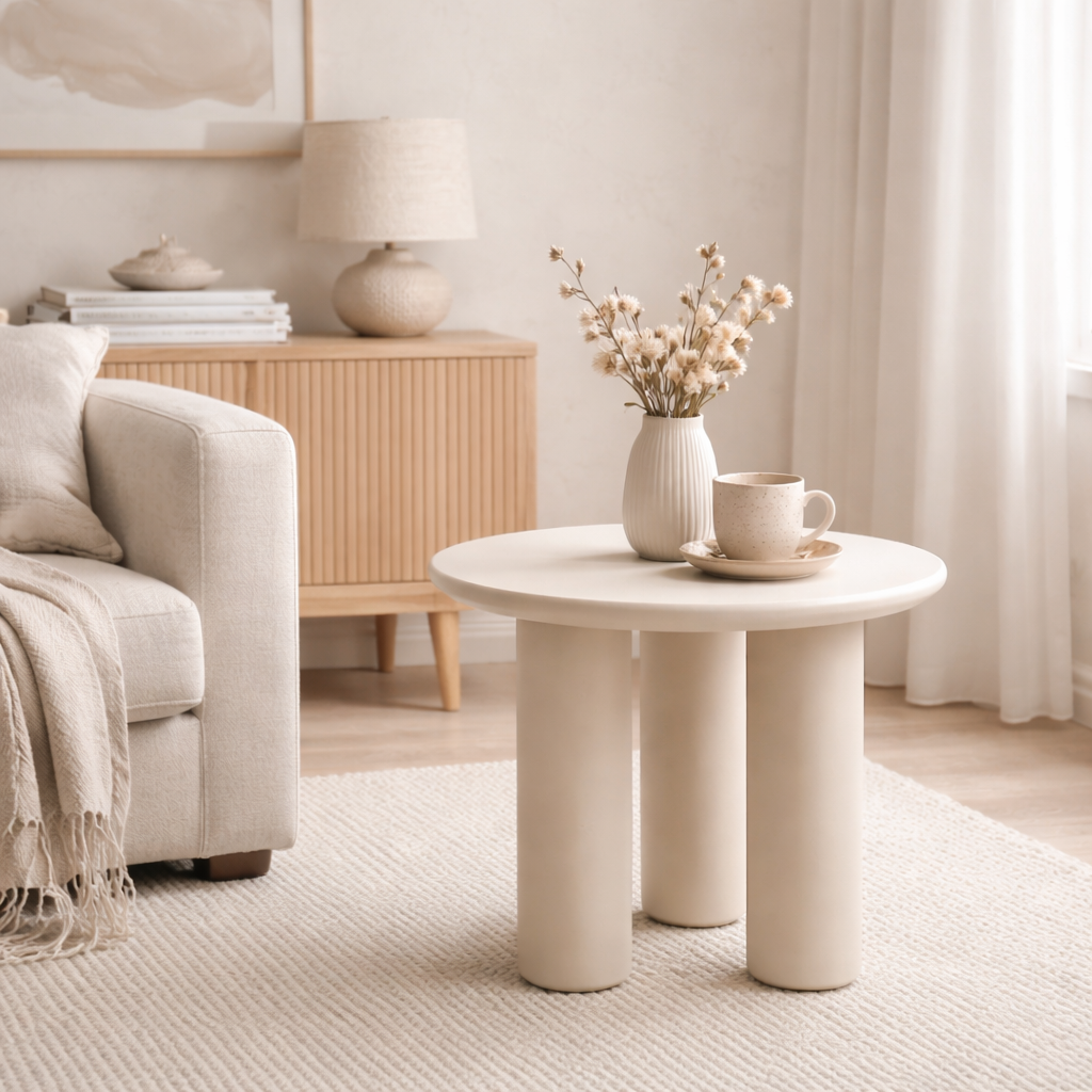 FLINKO | שולחן צד עגול מעץ, קוטר 40 ס"מ - KUALA