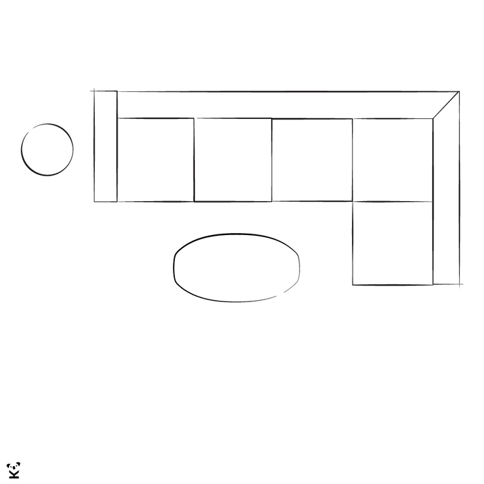VOYER | שולחן טרצו אובלי מעוצב לסלון