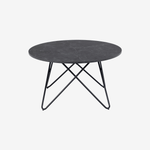 GLODA | שולחן סלון עגול ממלמין ומתכת, קוטר 80 ס"מ