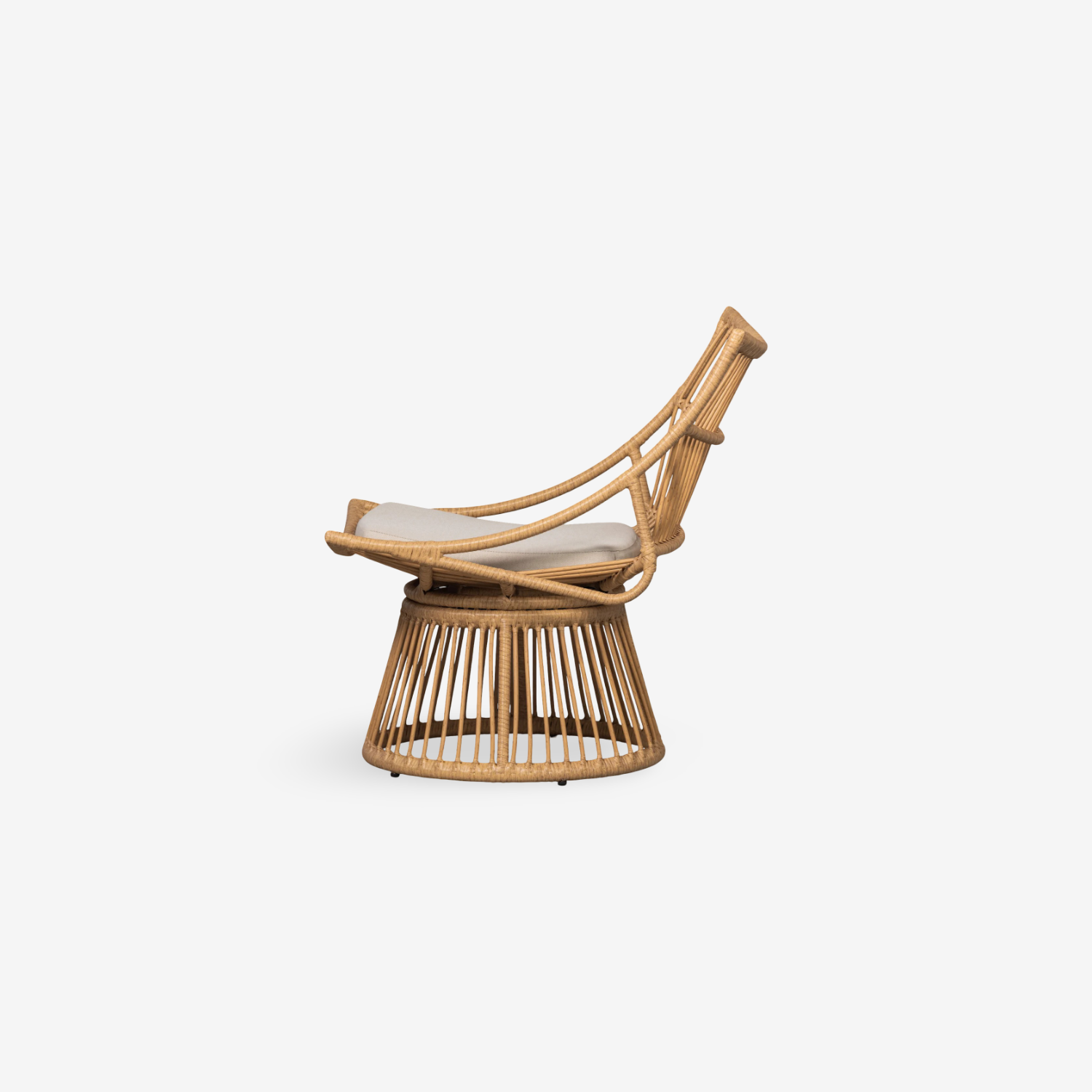 KATLAN | כורסא לגינה מראטן קלוע בגוון טבעי