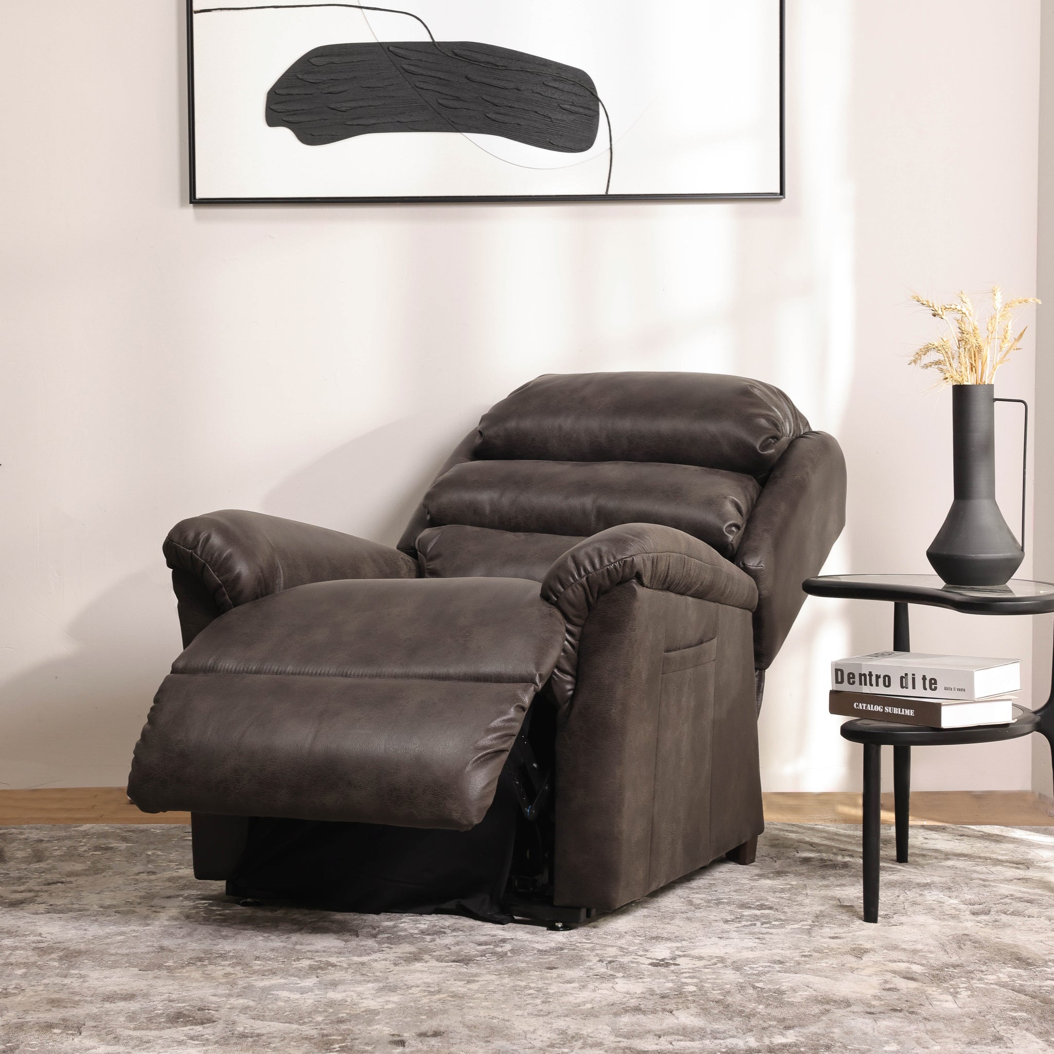 ZOSAKE | כורסת טלוויזיה חשמלית מרופדת בבד דמוי עור - KUALA