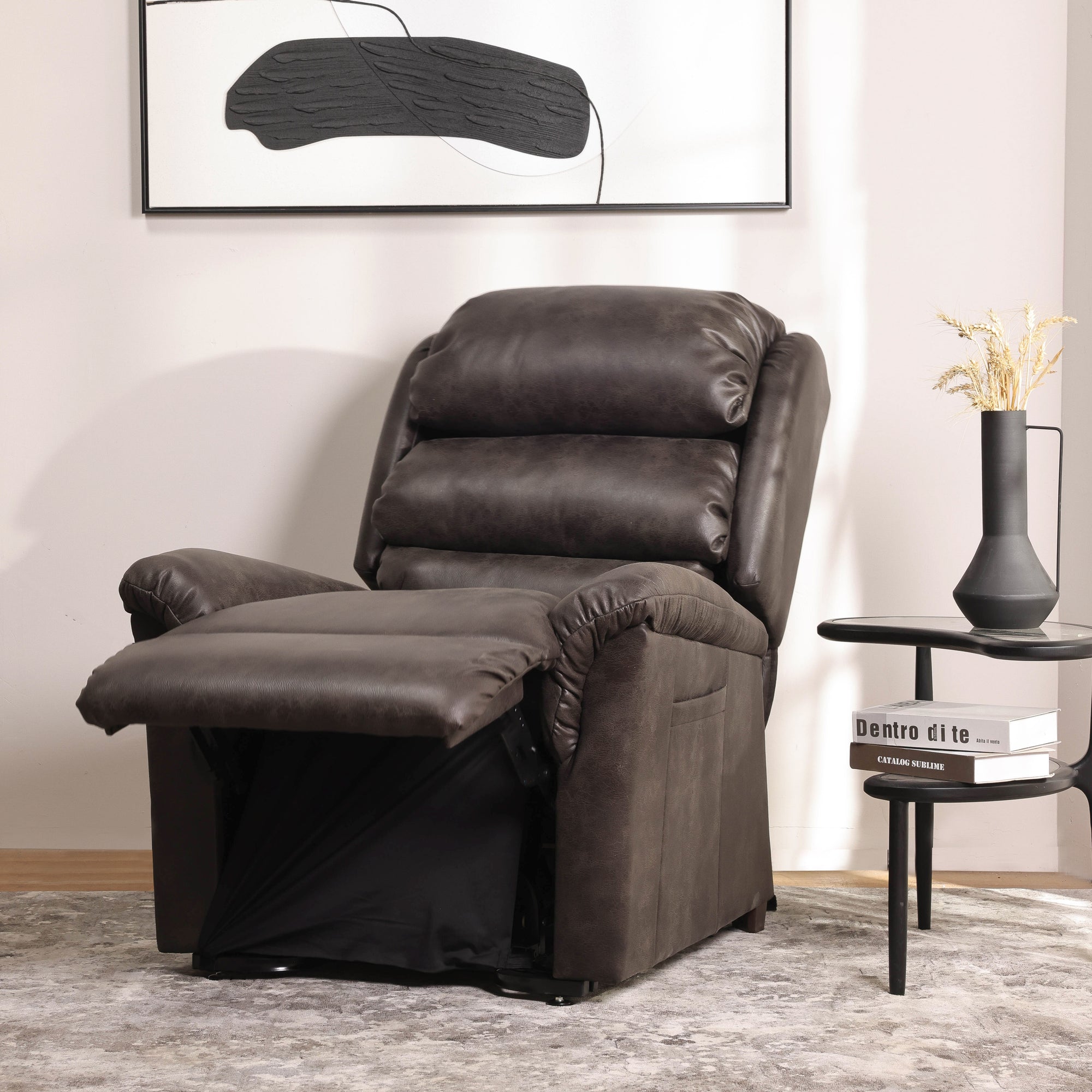 ZOSAKE | כורסת טלוויזיה חשמלית מרופדת בבד דמוי עור - KUALA