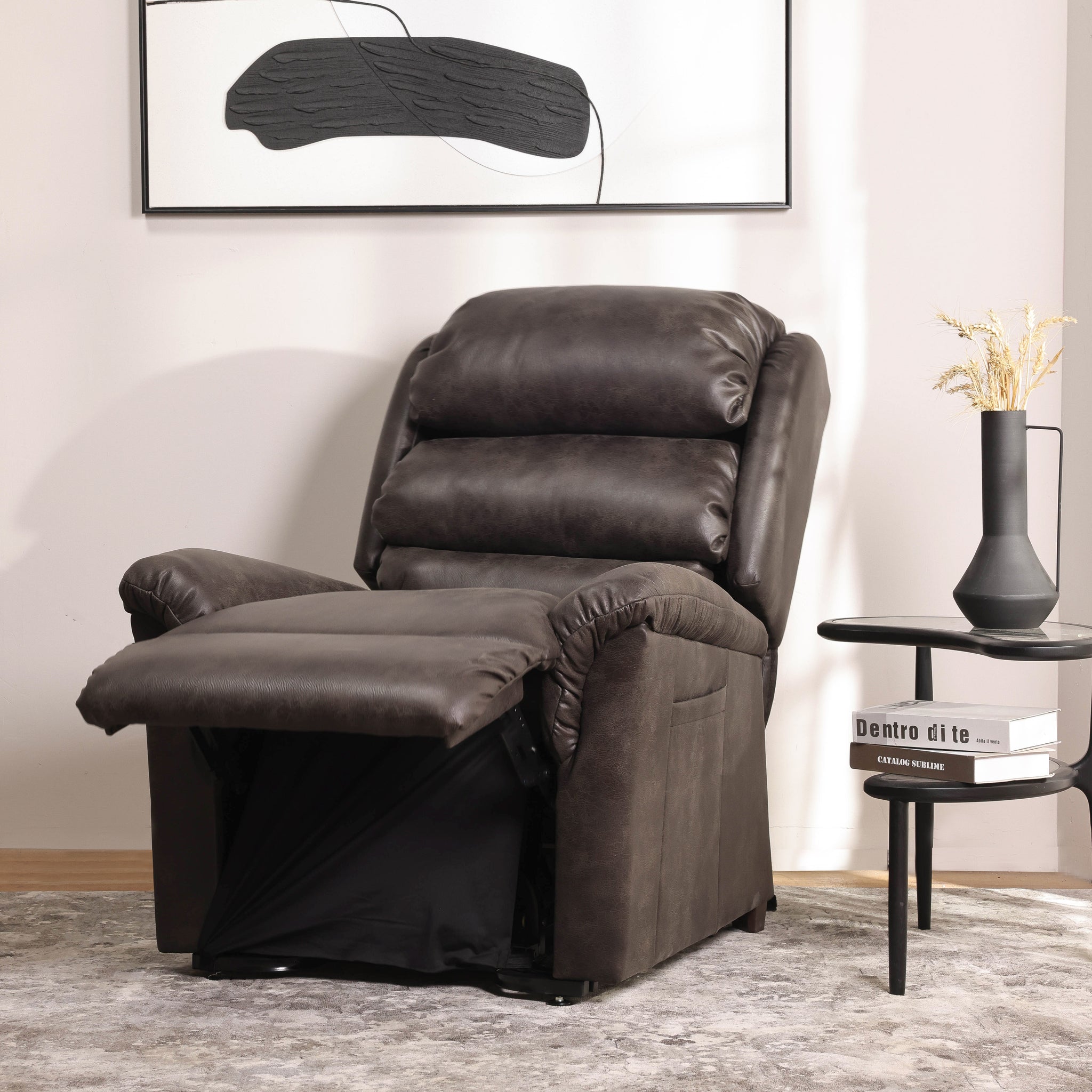 ZOSAKE | כורסת טלוויזיה חשמלית מרופדת בבד דמוי עור - KUALA