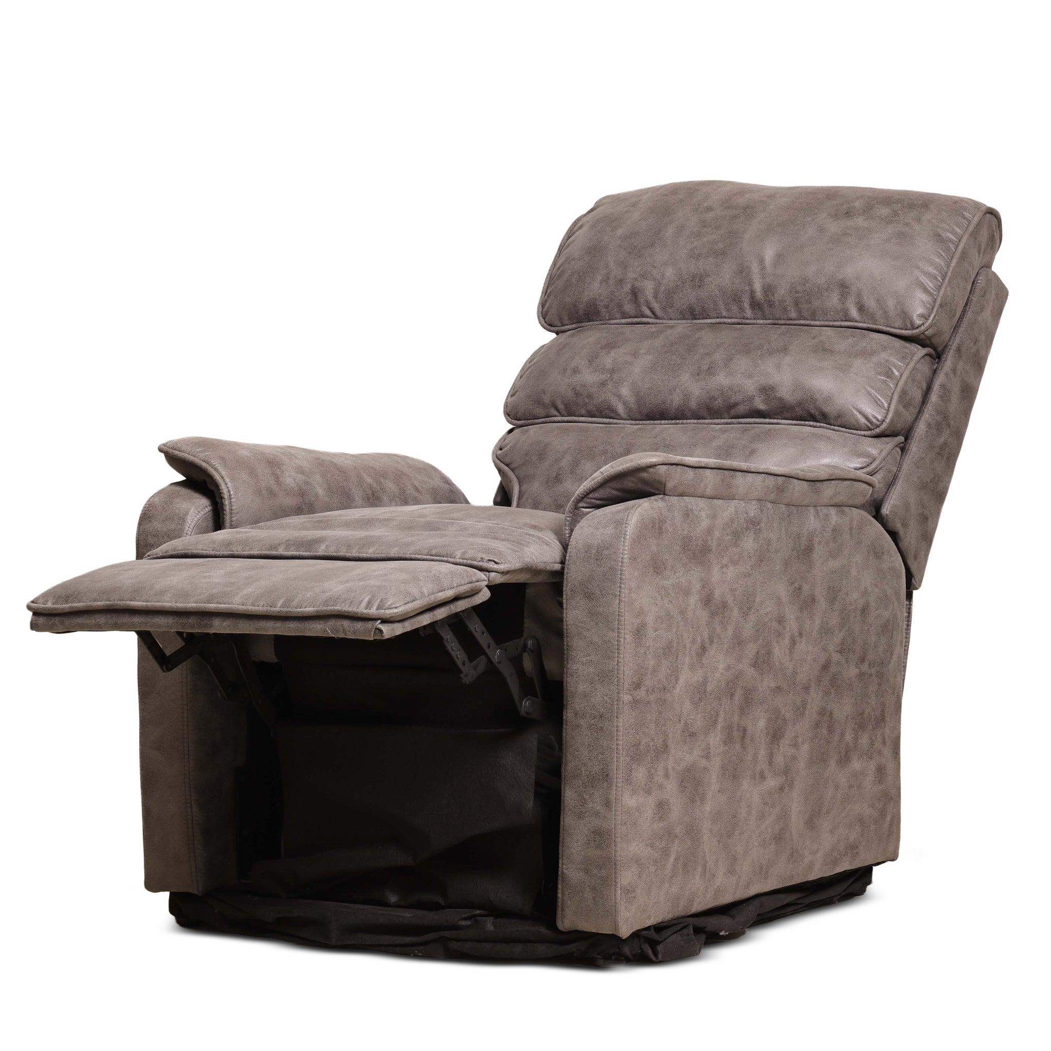 ZETO | כורסת טלוויזיה חשמלית מרופדת בבד דמוי עור