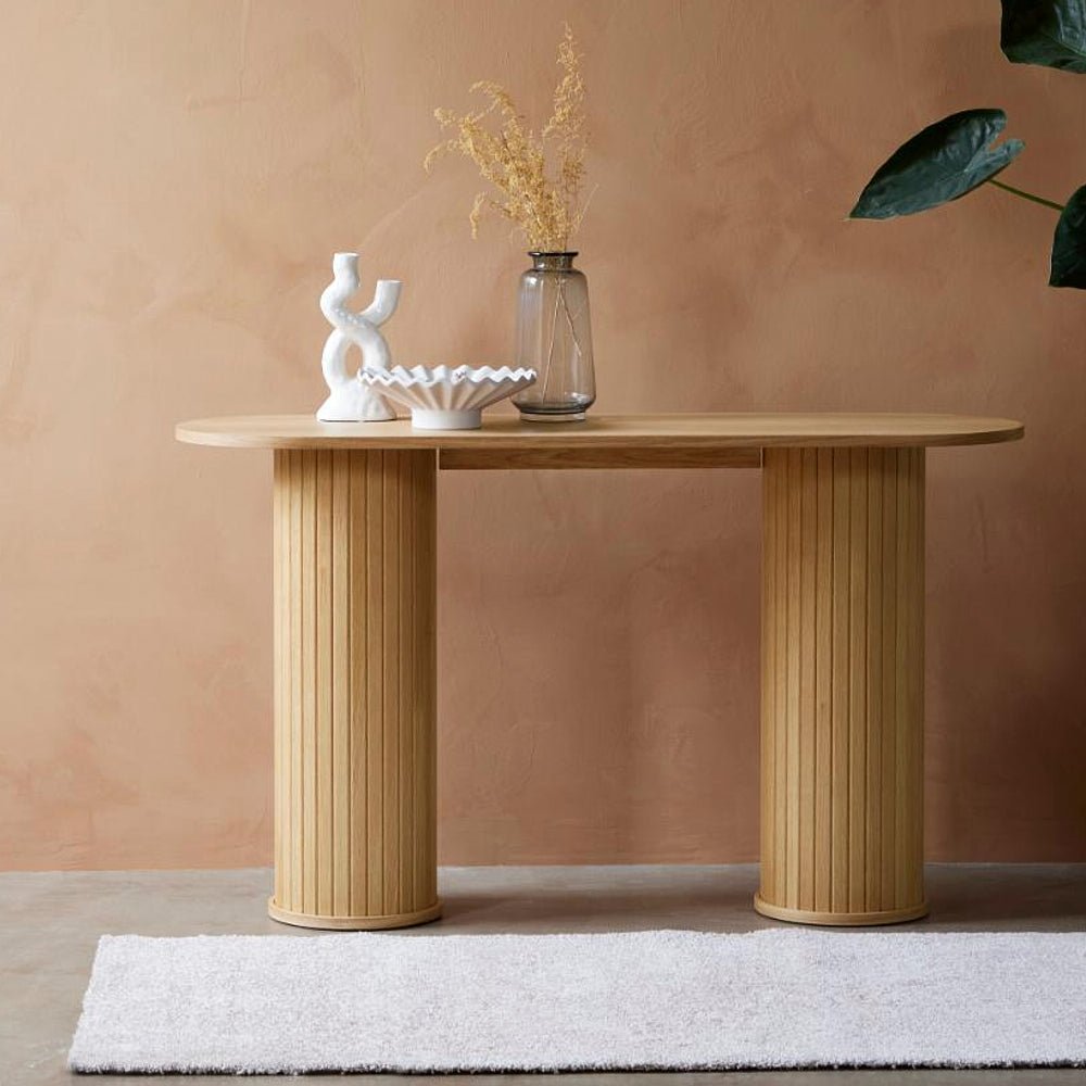 LISANDA | קונסולה מעץ עם מדף עליון - KUALA