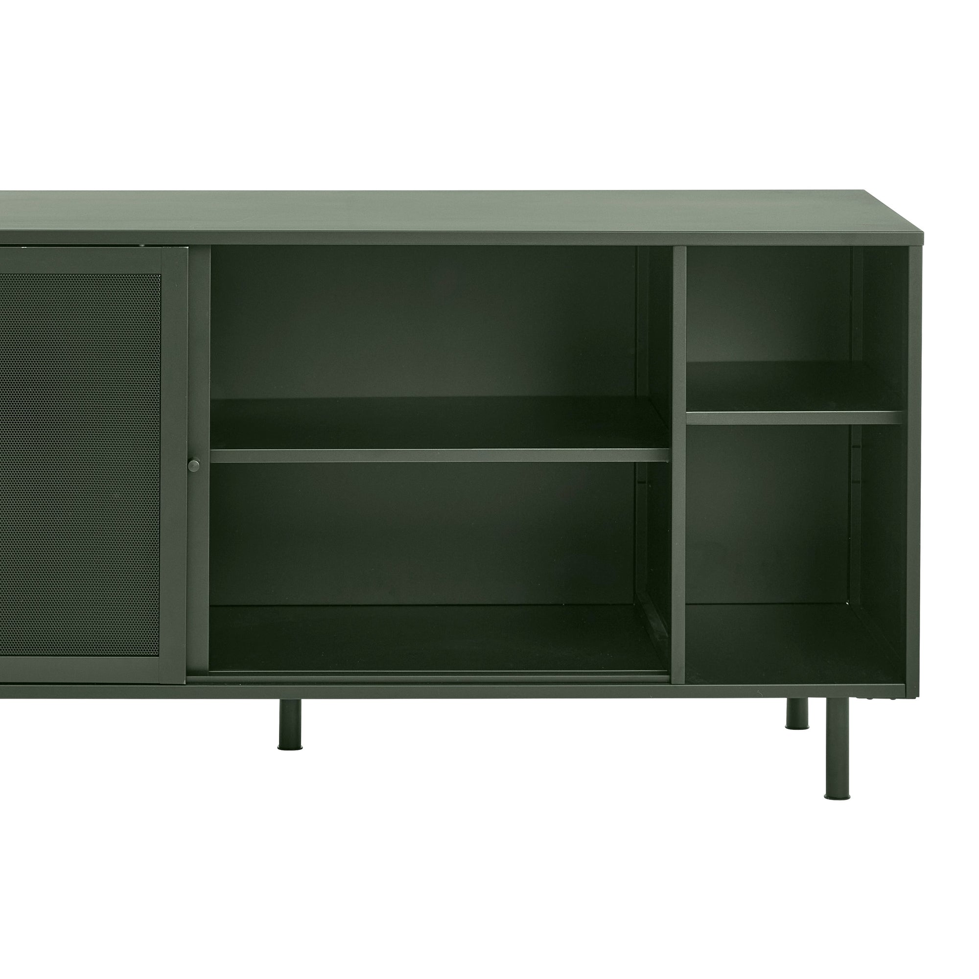 BUNITA | מזנון מודרני ממתכת, עם מדפים פתוחים וסגורים