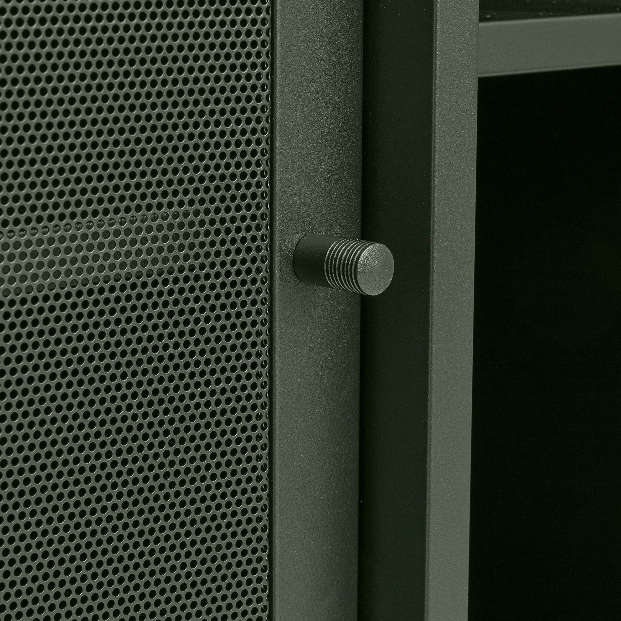 BUNITA | מזנון מודרני ממתכת, עם מדפים פתוחים וסגורים