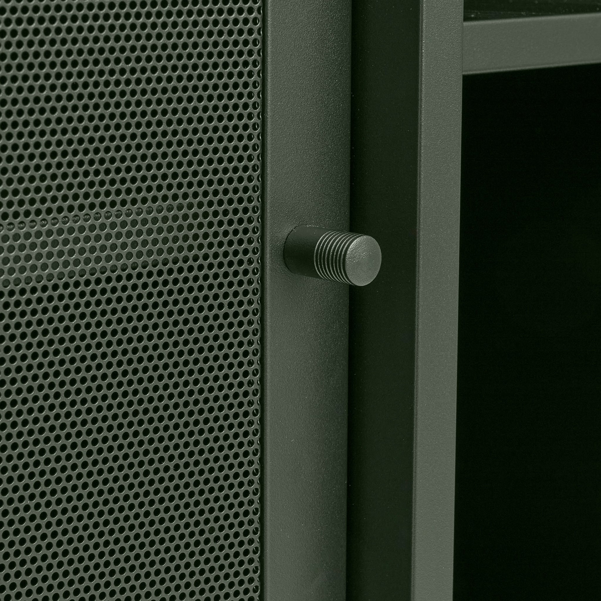 BUNITA | מזנון מודרני ממתכת, עם מדפים פתוחים וסגורים