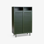 QUINN | שידת אחסון ממתכת עם מדפים פתוחים וסגורים