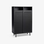 QUINN | שידת אחסון ממתכת עם מדפים פתוחים וסגורים