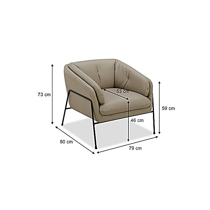 ZINOX | כורסא מעוצבת בסגנון מודרני מרופדת עור - KUALA