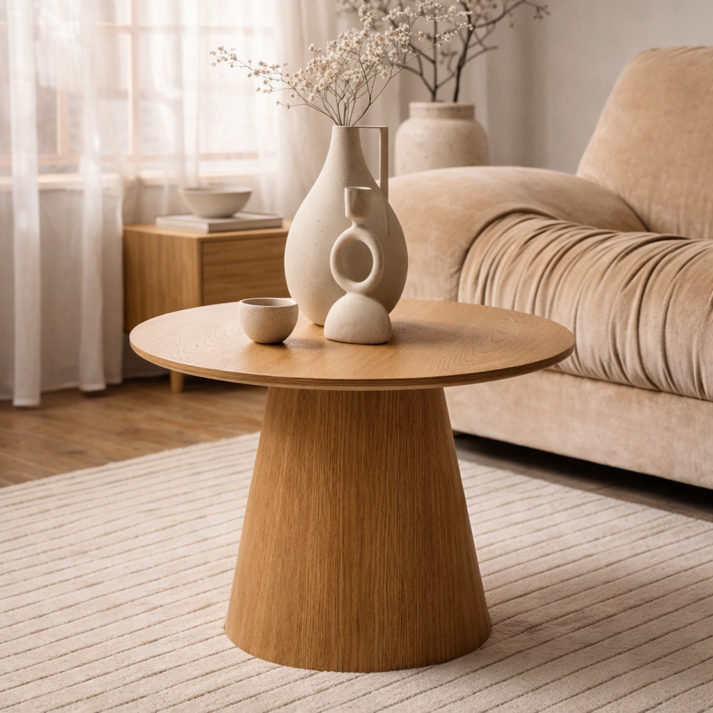 DONOR | שולחן צד עגול מעץ, קוטר 60 ס"מ - KUALA