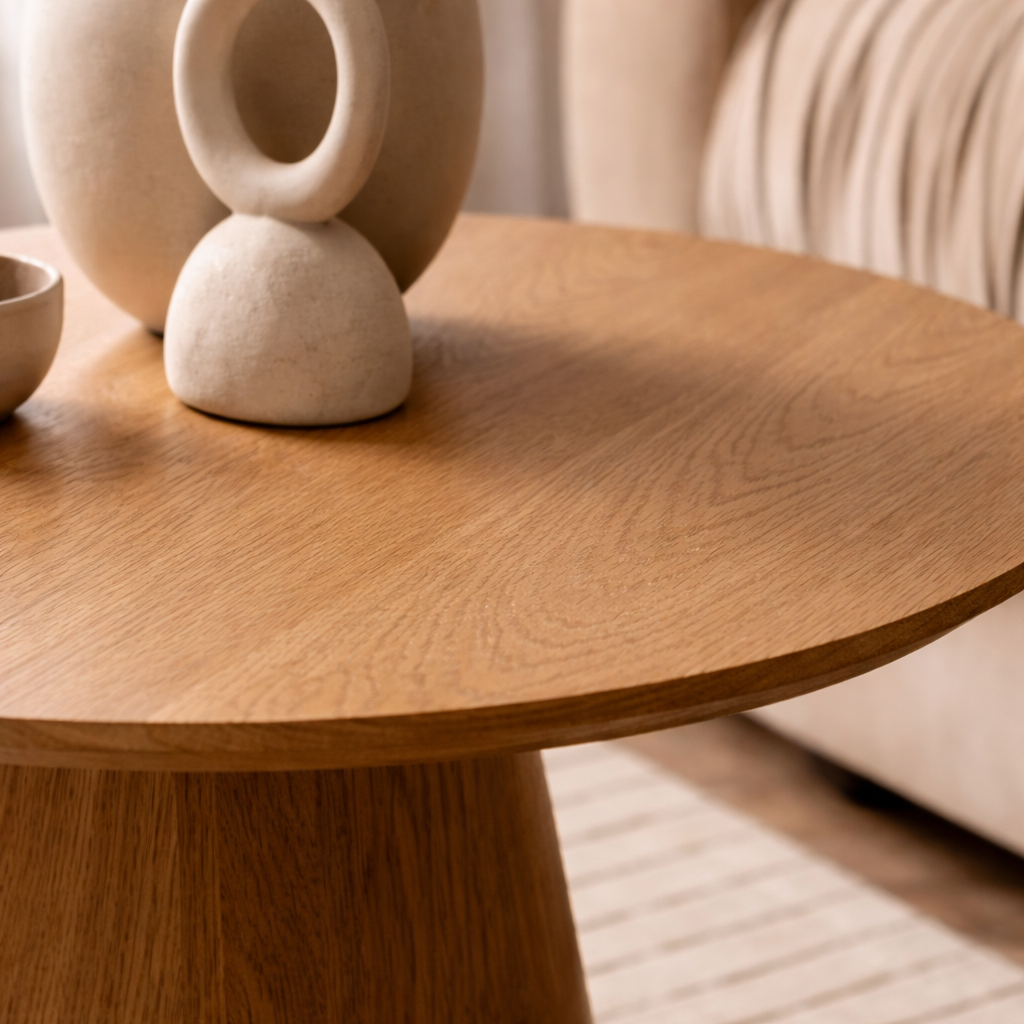 DONOR | שולחן צד עגול מעץ, קוטר 60 ס"מ - KUALA