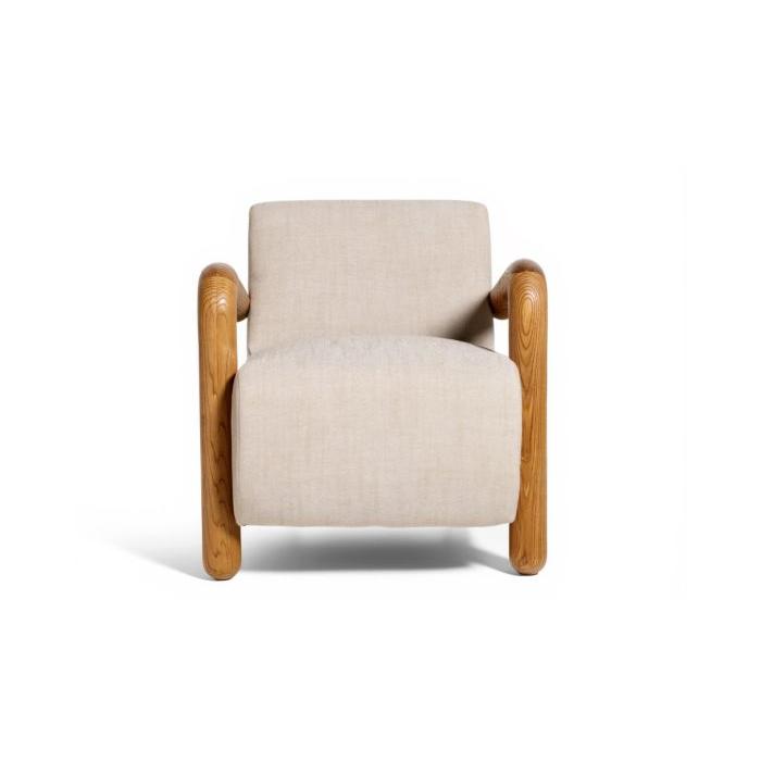 EDGEN | כורסא מרופדת בבד אריג בשילוב מסגרת עץ - KUALA