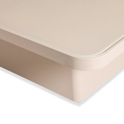 FOLDI | שולחן סלון ריבועי מזכוכית ומתכת, 90/90 ס"מ - KUALA