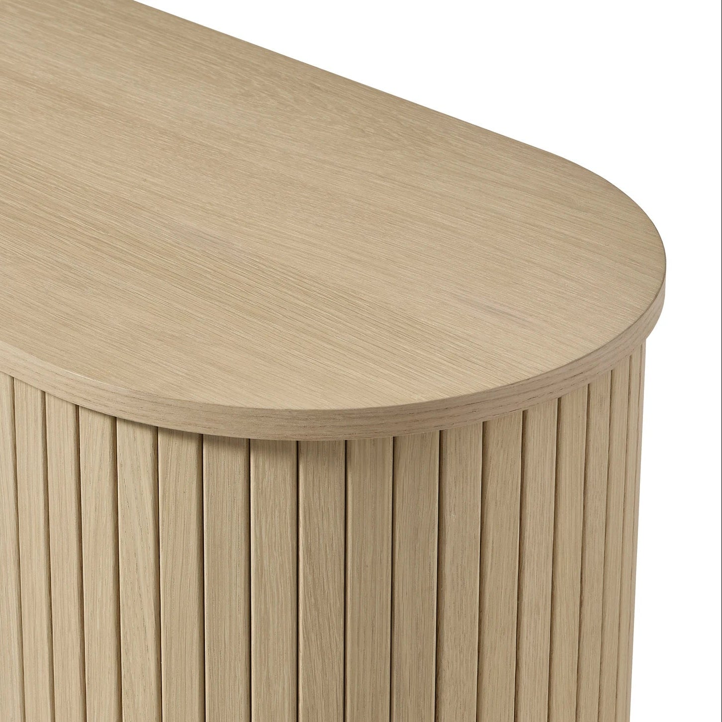 VURO | מזנון נורדי אובלי מעץ עם 2 דלתות סלייד - KUALA