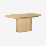 NITIBI | שולחן פינת אוכל אובלי 180/95 ס"מ, נפתח ל-230 ס"מ, עד 10 סועדים