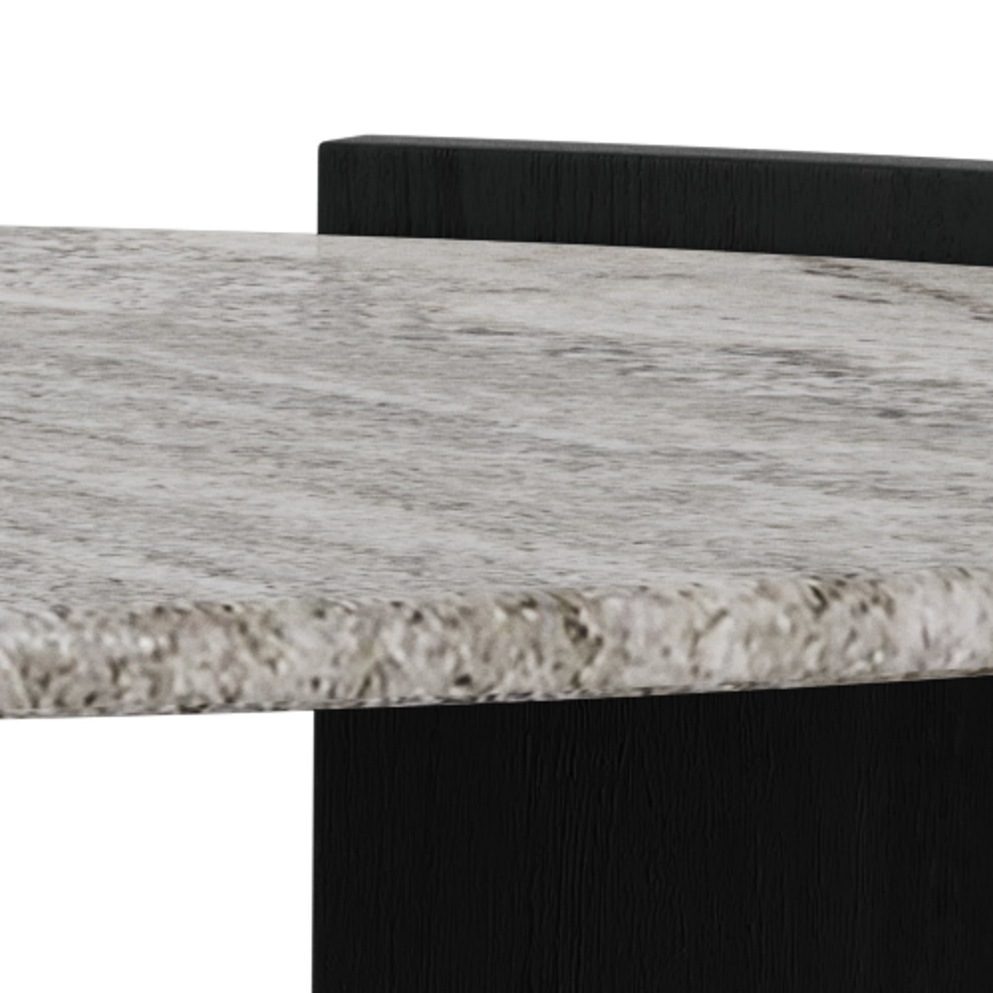 REXO | שולחן סלון עגול משיש ועץ מנגו, קוטר 95 ס"מ - KUALA