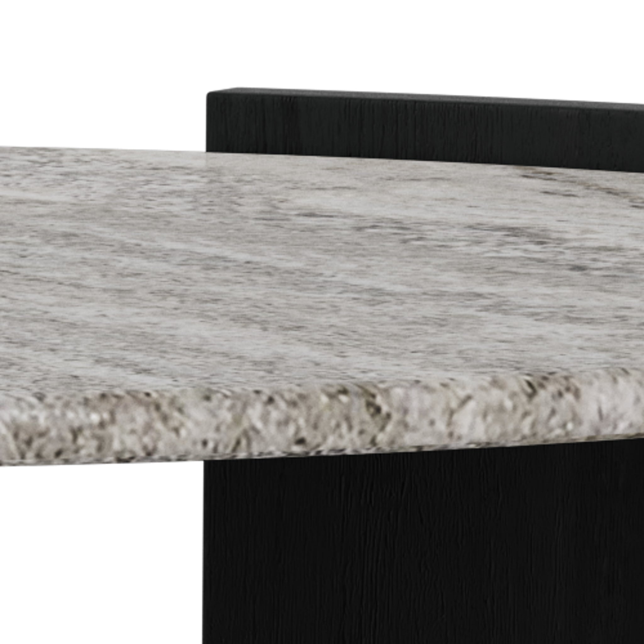 REXO | שולחן סלון עגול משיש ועץ מנגו, קוטר 95 ס"מ - KUALA