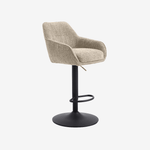 BERMI | כיסא בר מרופד בבד אריג