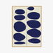 תמונה מזווית מספר 3 של המוצר CAYEEN | פרינט עיגולים כחולים במסגרת עץ מלא