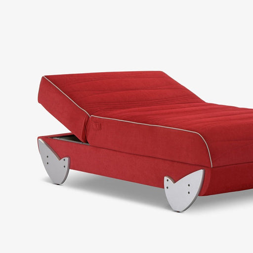 מעבר לעמוד מוצר HYPER | מיטה וחצי מתכווננת חשמלית בגוון אדום, עם רגלים מעוצבות