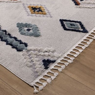 EVERSON | שטיח מעוינים צבעוני בסגנון בוהו שיק
