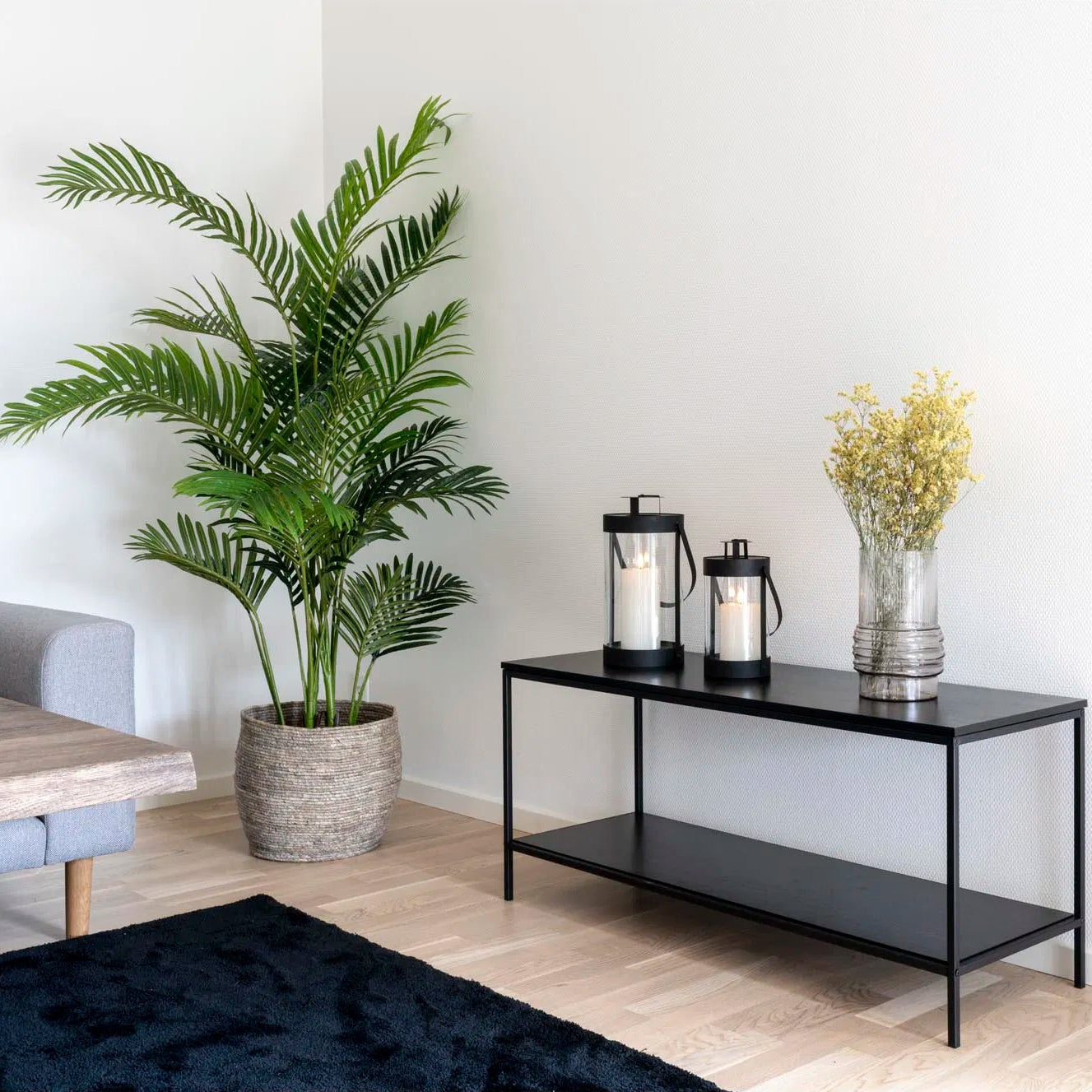 FIVO | סט עששיות עגולות מתכת וזכוכית בגוון שחור - KUALA