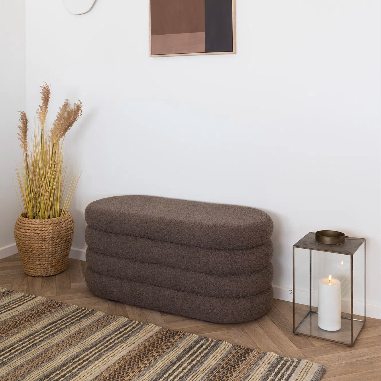 ELRA | עששית ממתכת וזכוכית בגוון פליז עתיק - KUALA