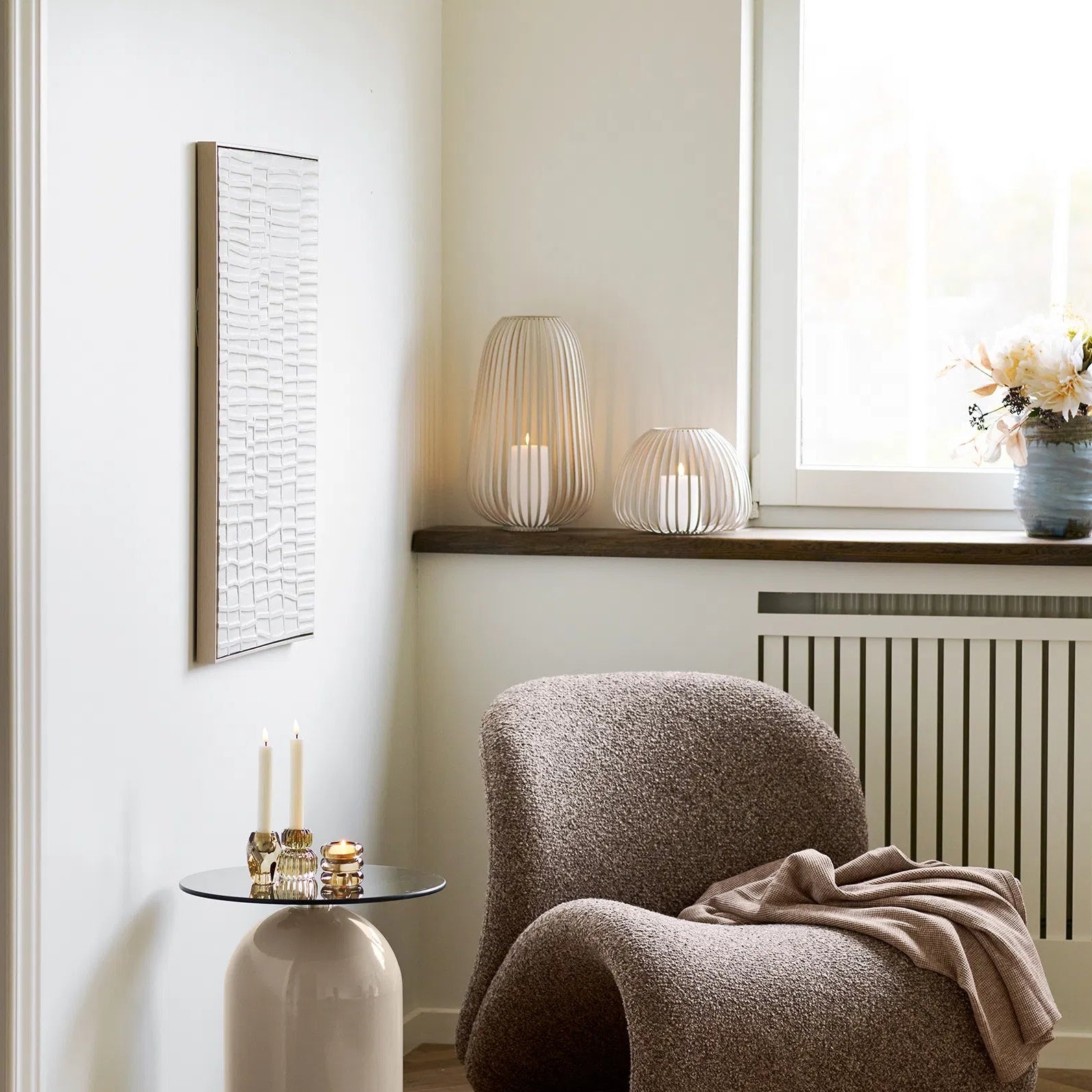 ELVI | עששית ממתכת בגוון בז', מגיעה בשני גדלים - KUALA