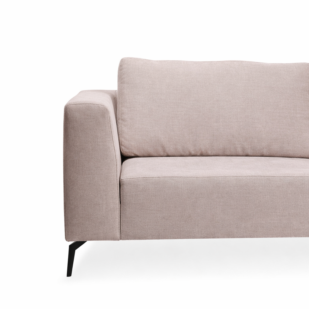 DIVOP | ספה תלת מושבית מרופדת בבד אריג - KUALA