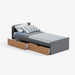 תמונה מזווית מספר 5 של המוצר Melogrin | מיטת נוער מעץ עם מגירות אחסון