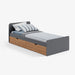 תמונה מזווית מספר 1 של המוצר Melogrin | מיטת נוער מעץ עם מגירות אחסון