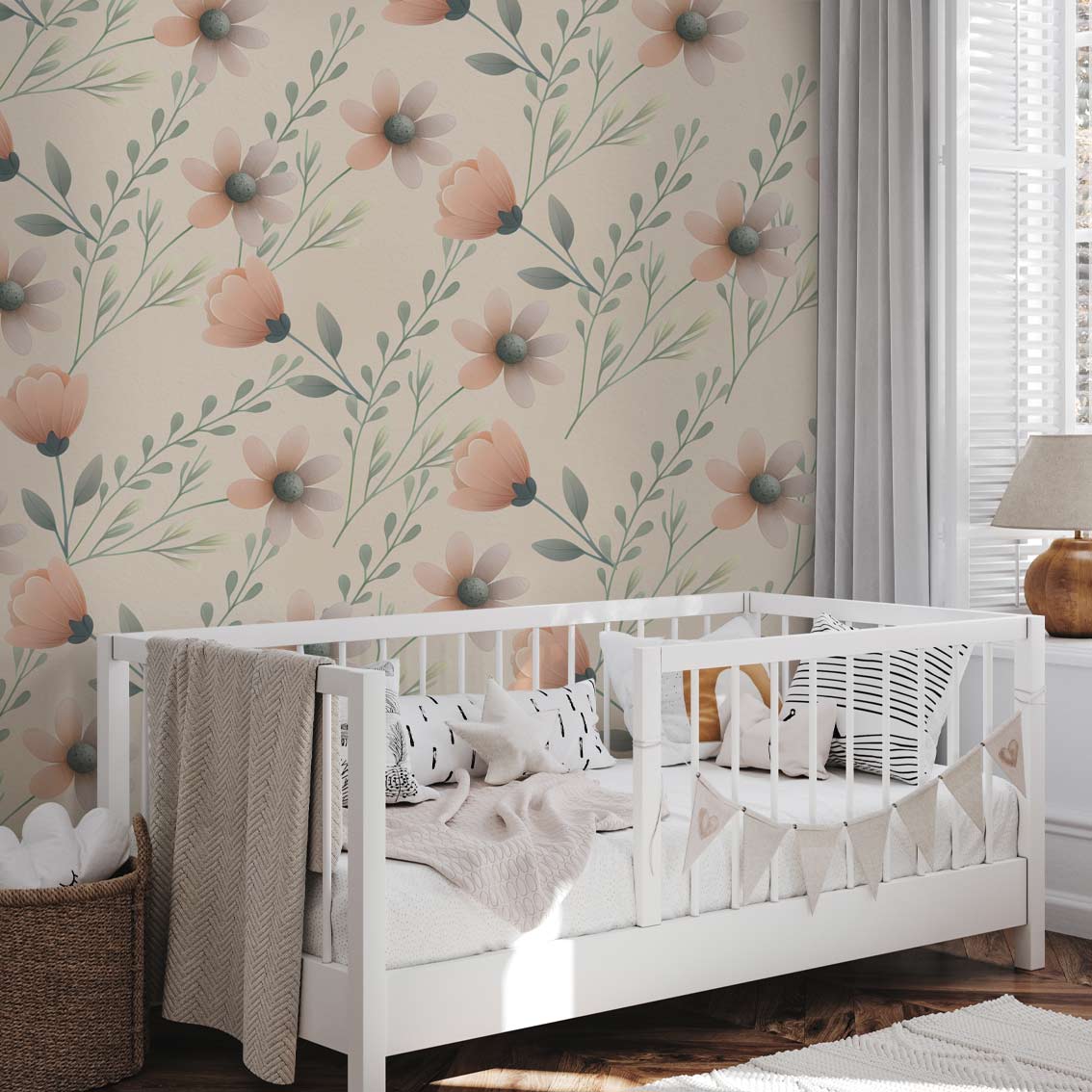 TIDIC | טפט פרחי אביב עדינים