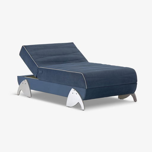 מעבר לעמוד מוצר ROD | מיטה וחצי מתכווננת חשמלית בגוון כחול, עם רגליים מעוצבות