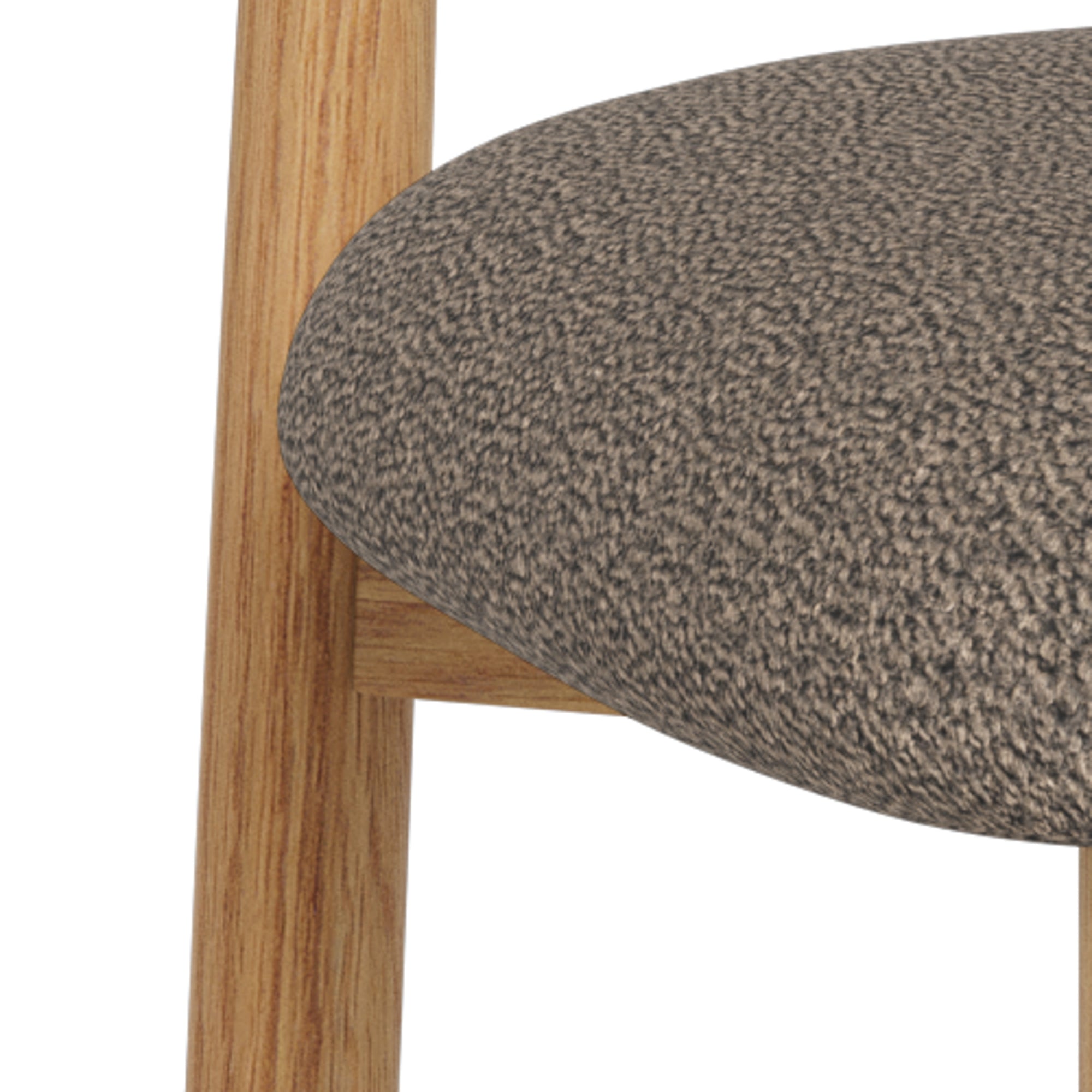 FOMATO | כיסא מרופד בבד אריג בשילוב עץ אלון - KUALA