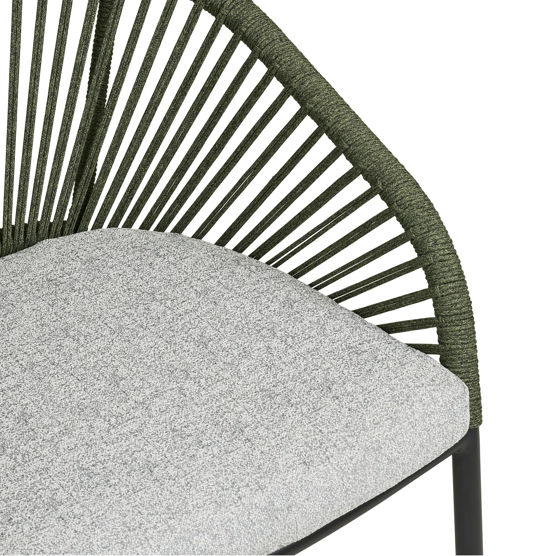 MOLAK | כיסא אוכל מאלומיניום וחבלים עם כרית ישיבה - KUALA