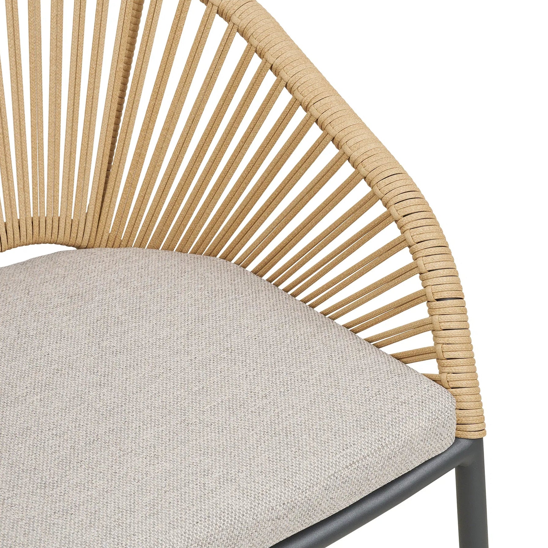 ARVE | כיסא אוכל מאלומיניום בשילוב חבלים - KUALA