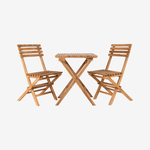 RUNI | סט ביסטרו מתקפל של שולחן ושני כיסאות