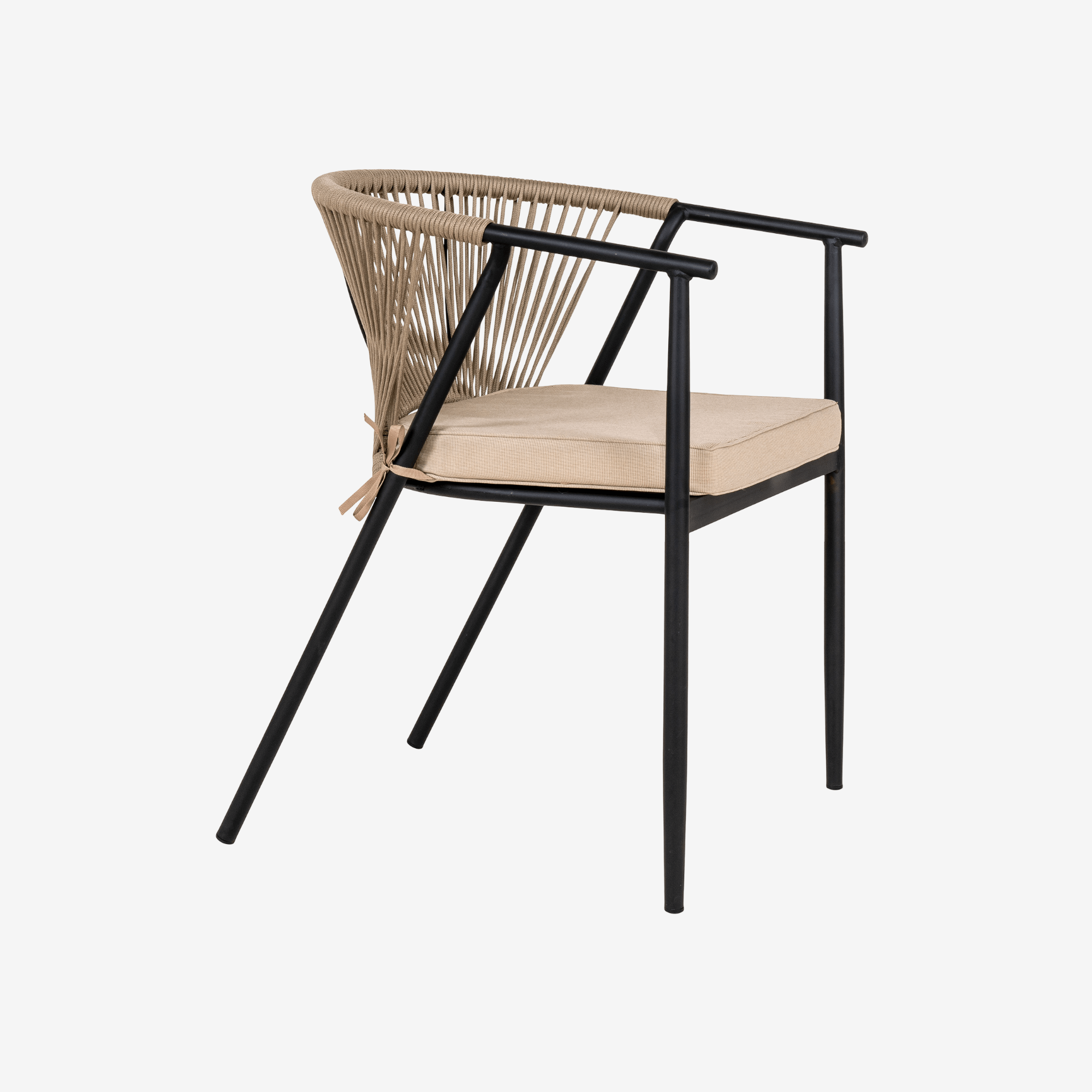 OMELA | כיסא אוכל ממתכת בשילוב חבלים - KUALA