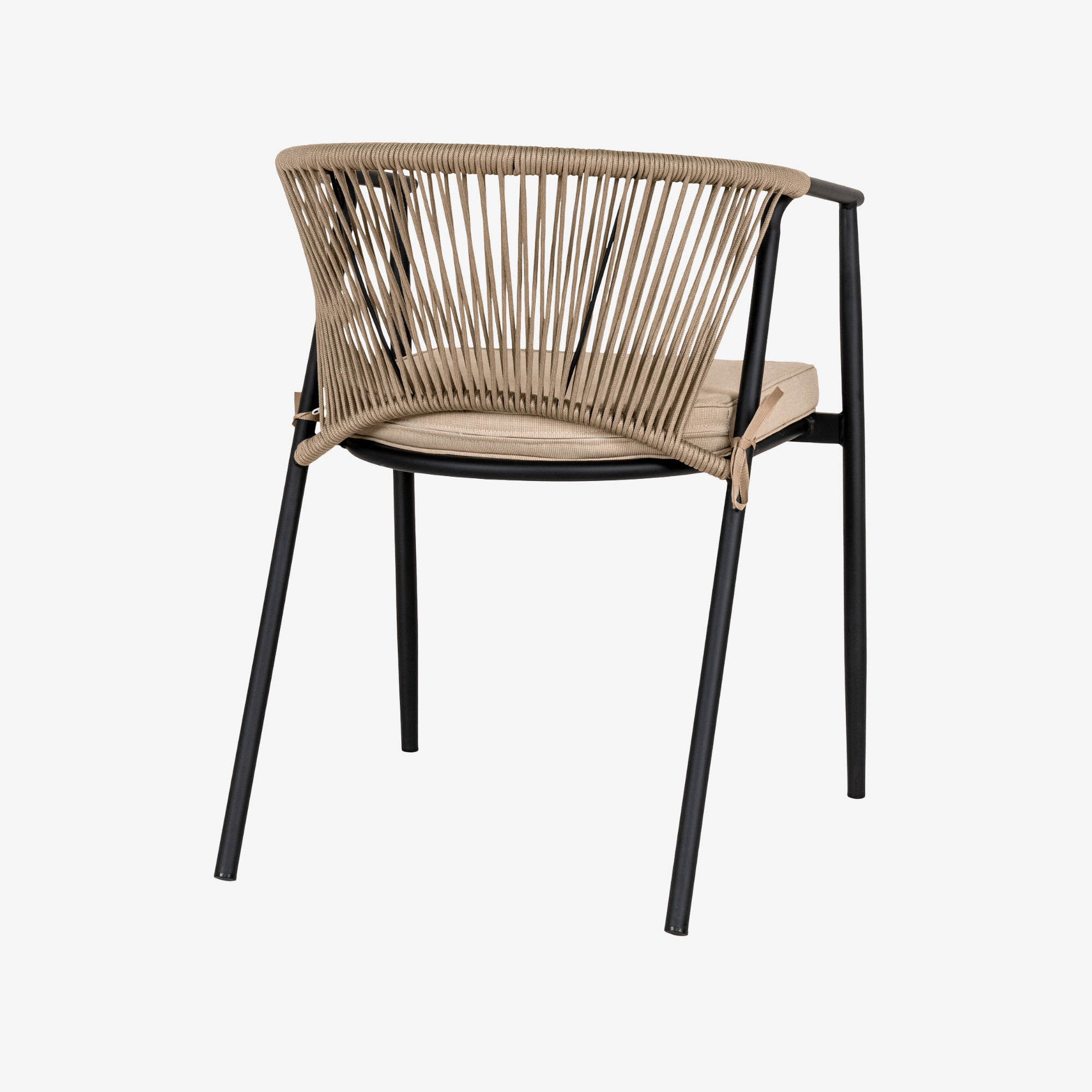 OMELA | כיסא אוכל ממתכת בשילוב חבלים - KUALA