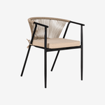 OMELA | כיסא אוכל ממתכת בשילוב חבלים - KUALA