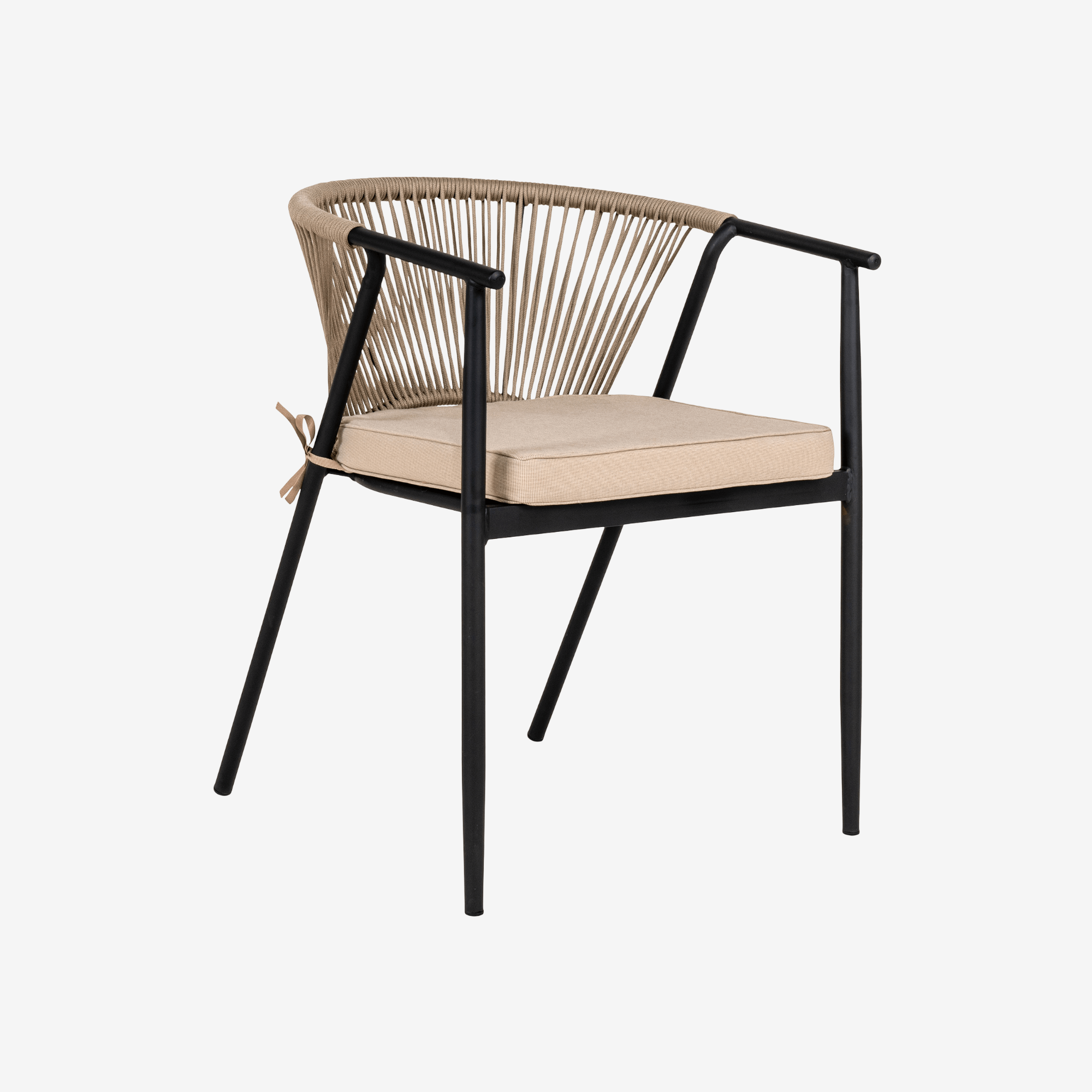 OMELA | כיסא אוכל ממתכת בשילוב חבלים - KUALA