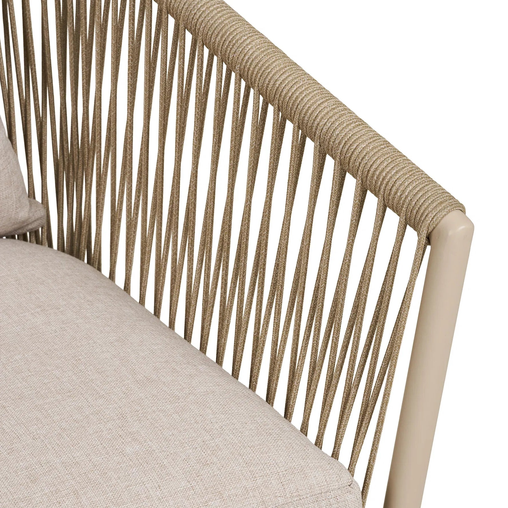 ARKA | כיסא אוכל מאלומיניום וחבלים עם כרית ישיבה - KUALA